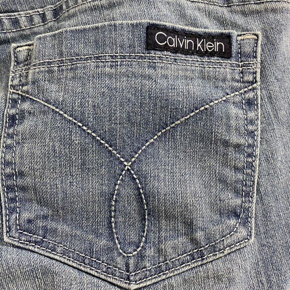 Calvin Klein Jeans Skinny Flare size 31/12 Medium Blue Wash 5-pocket Stretch - Picture 7 of 10